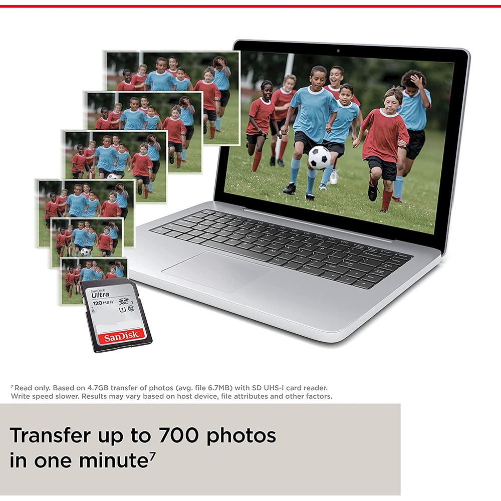 Card de memorie SANDISK Ultra, SDXC, 128GB, 120MB/s, clasa 10/U1, UHS-I