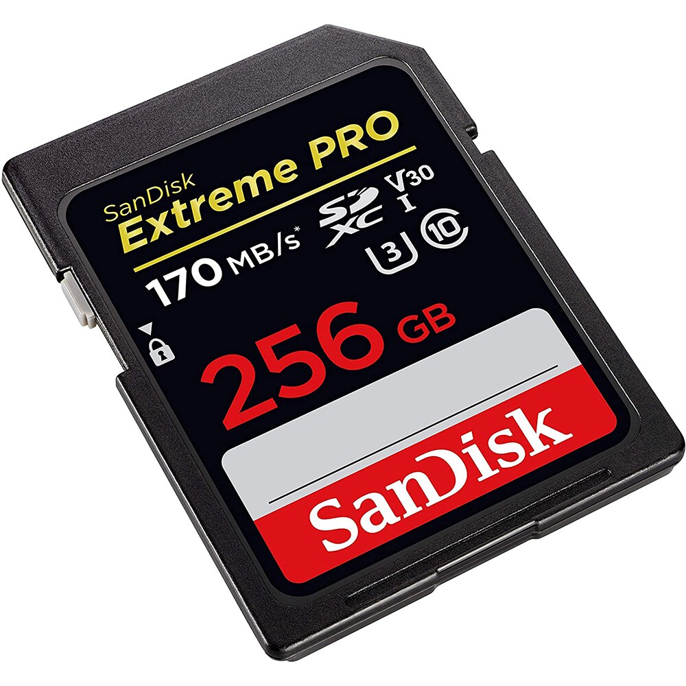 Card de memorie SANDISK Extreme Pro, SDXC, 256GB, 170MB/s, clasa 10/U3/V30, UHS-I