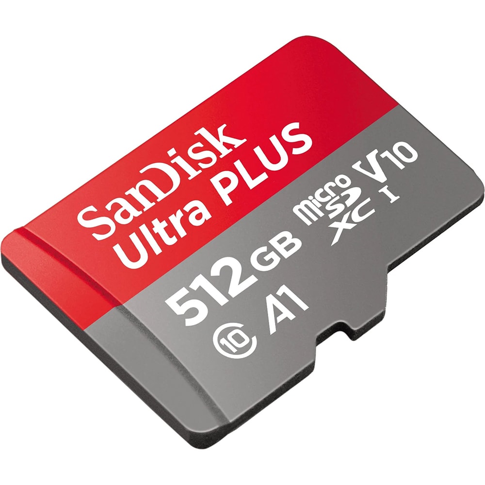 Card de memorie SANDISK Ultra Plus microSDXC, 512GB, 150MB/s, clasa 10/U1/A1, UHS-I, adaptor