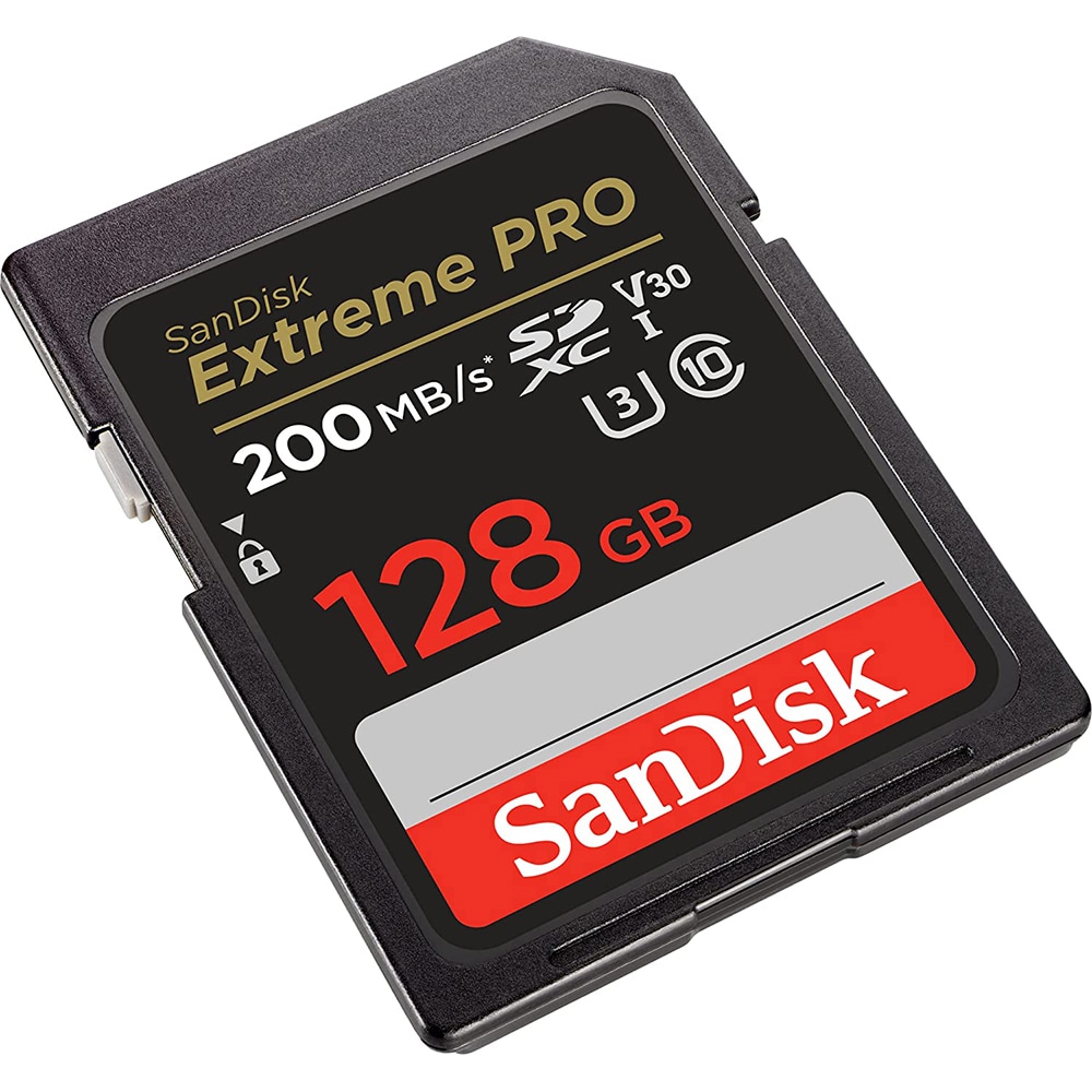 Card de memorie SANDISK Extreme Pro, SDXC, 128GB, 2000MB/s, clasa 10, U3, V30, UHS-I