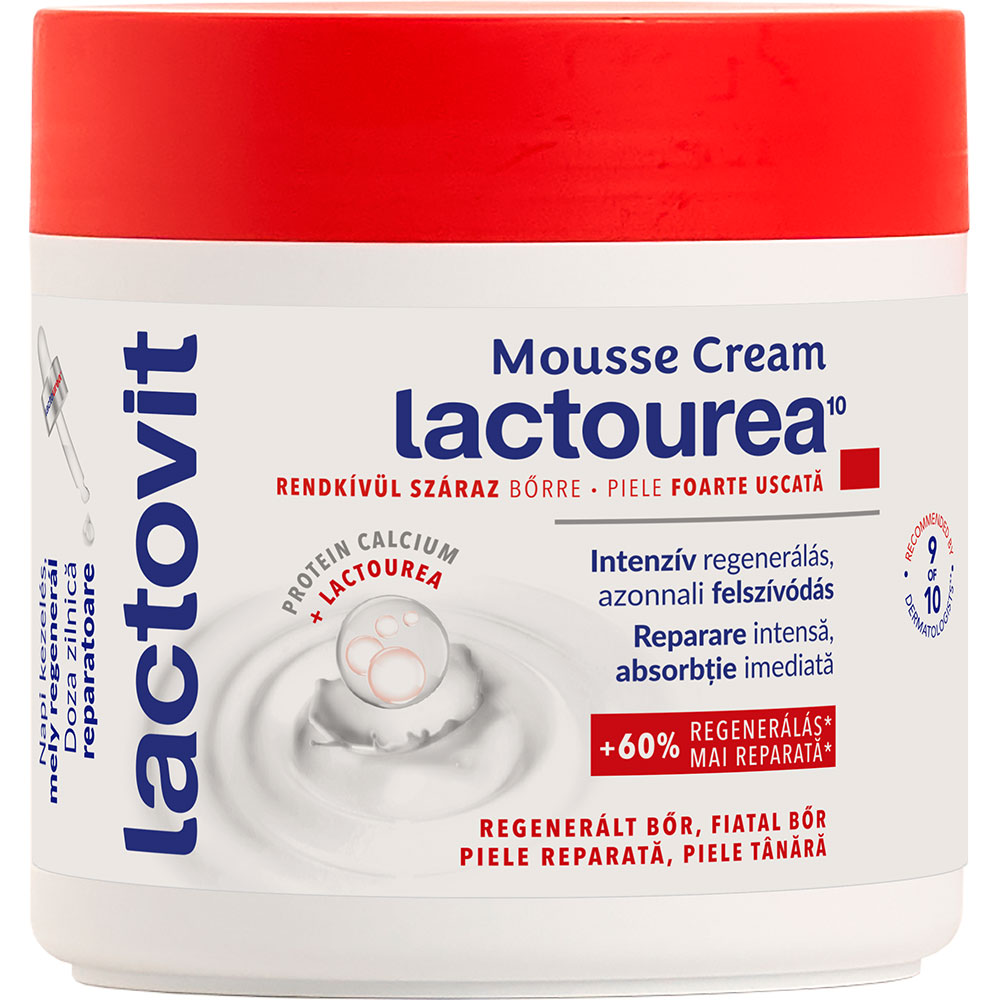 Crema de corp LACTOVIT Lactourea Mousse, 400ml