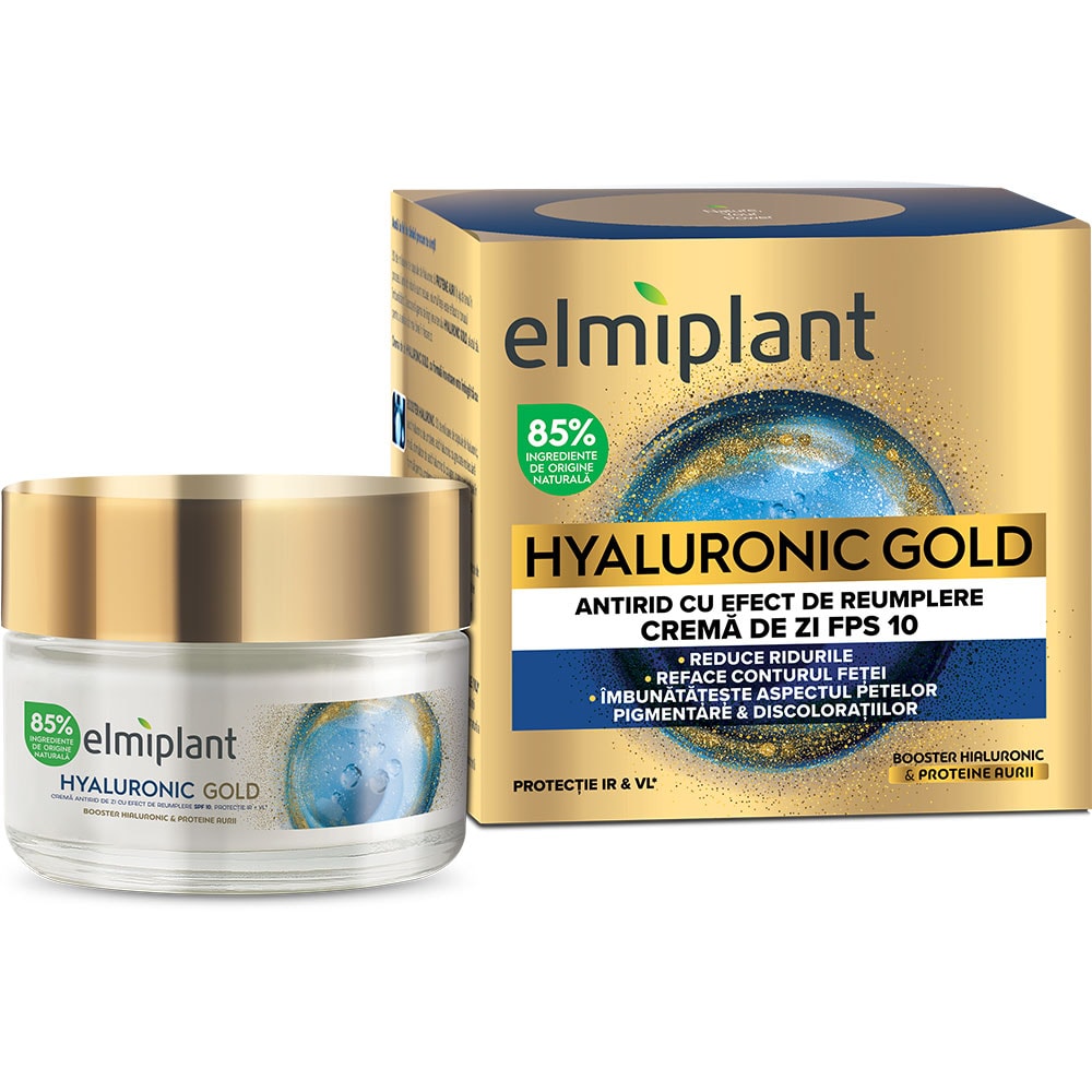 Crema de zi ELMIPLANT Hyaluronic Gold, 50ml