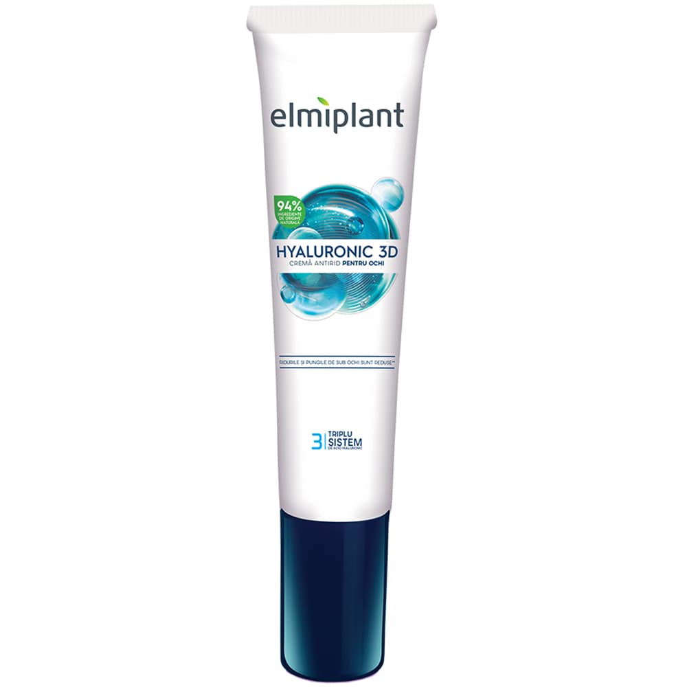 Crema contur pentru ochi ELMIPLANT Hyaluronic 3D, 15ml