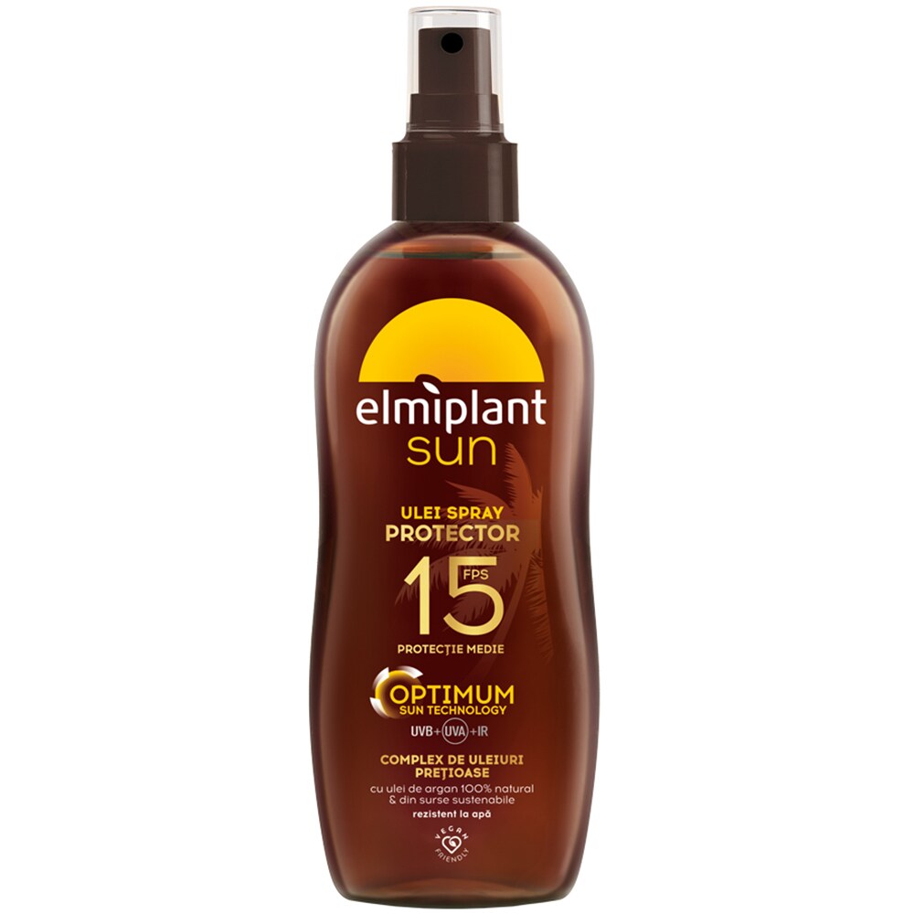 Ulei de plaja ELMIPLANT Sun Body Oil, SPF 15, 150ml