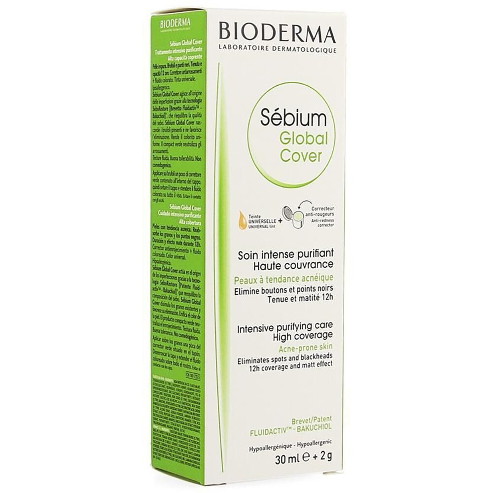 Tratament facial BIODERMA Sebium Global Cover, 30ml