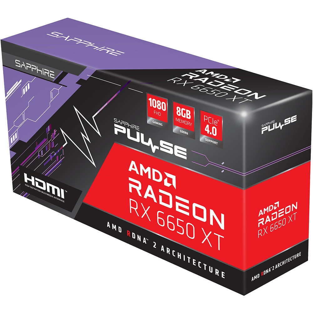 Placa video SAPPHIRE Pulse Radeon RX 6650XT, 8GB GDDR6, 128 bit, 11319-03-20G