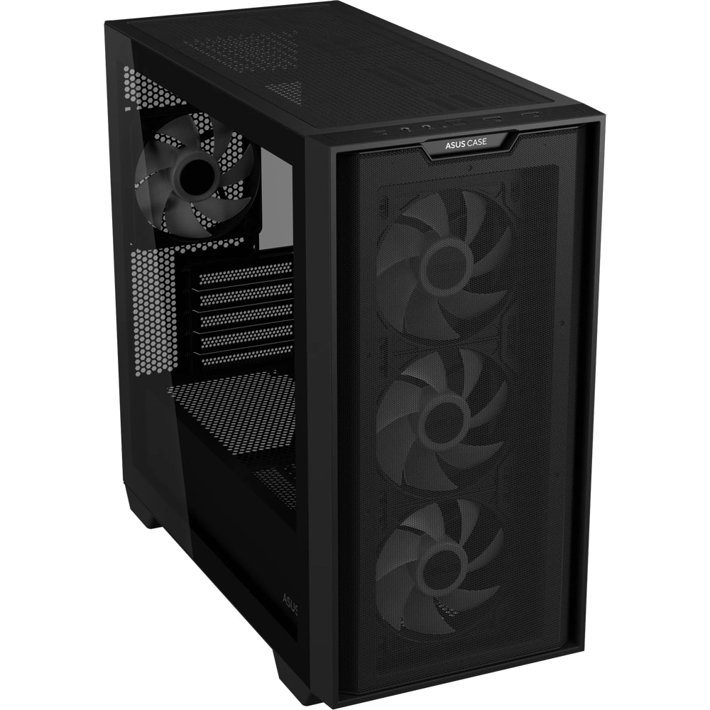 Carcasa PC ASUS A21 PLUS Case, USB 3.2 Gen 2 Type C, fara sursa, negru
