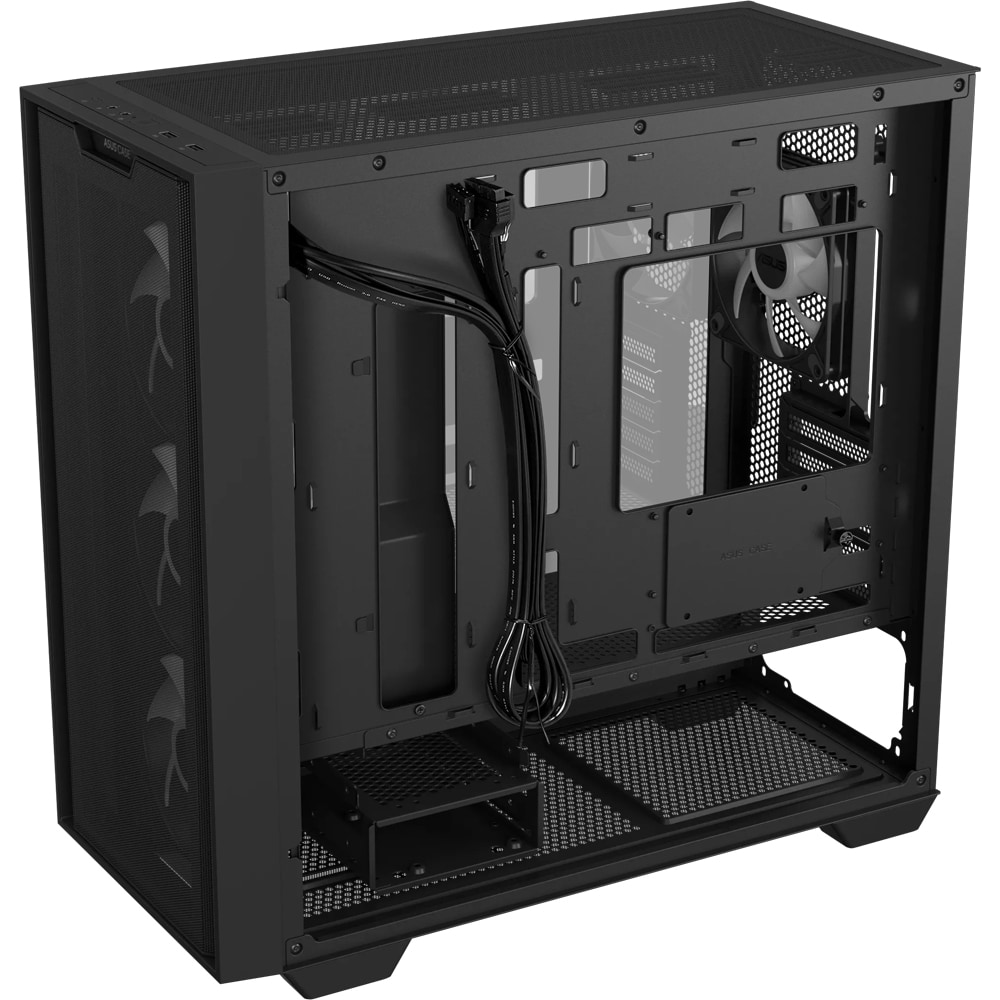 Carcasa PC ASUS A21 PLUS Case, USB 3.2 Gen 2 Type C, fara sursa, negru