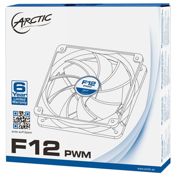 Ventilator ARCTIC F12 PWM rev.2, 120mm, 600-1350rpm, 4-pin