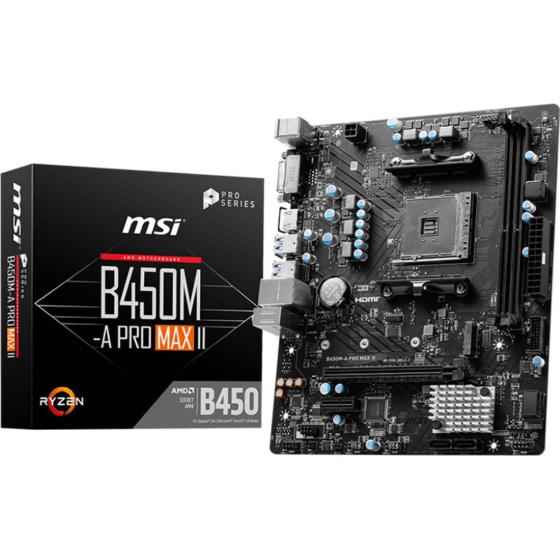 Placa de baza MSI B450M-A PRO MAX II, Socket AM4, mATX