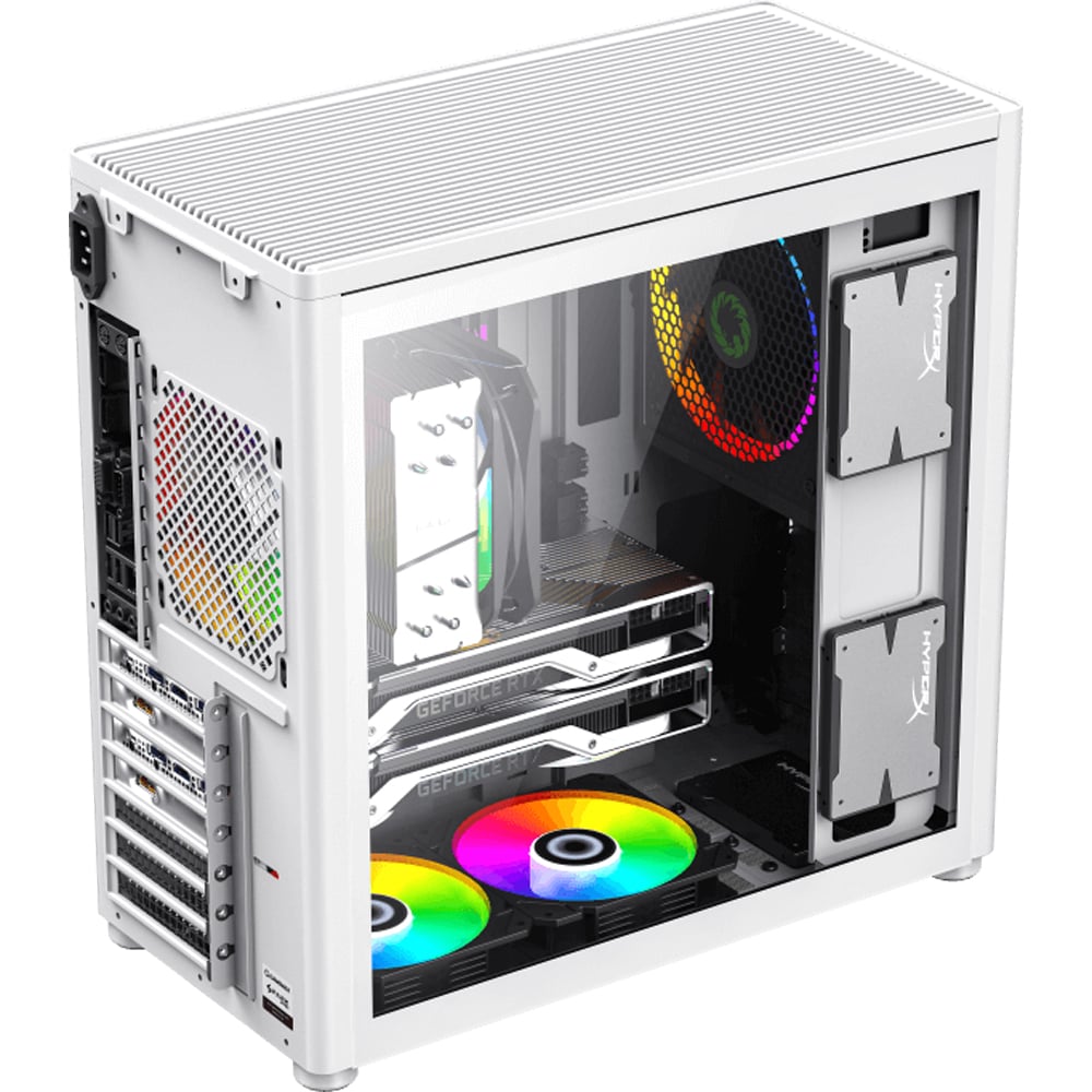 Carcasa PC GAMEMAX Spark Pro, USB Type-C, Fara sursa, alb