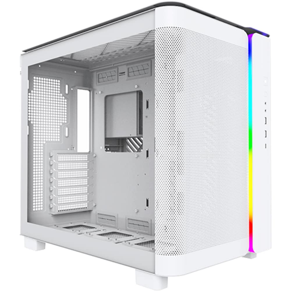 Carcasa PC MONTECH King 95, USB Type-C, fara sursa, alb