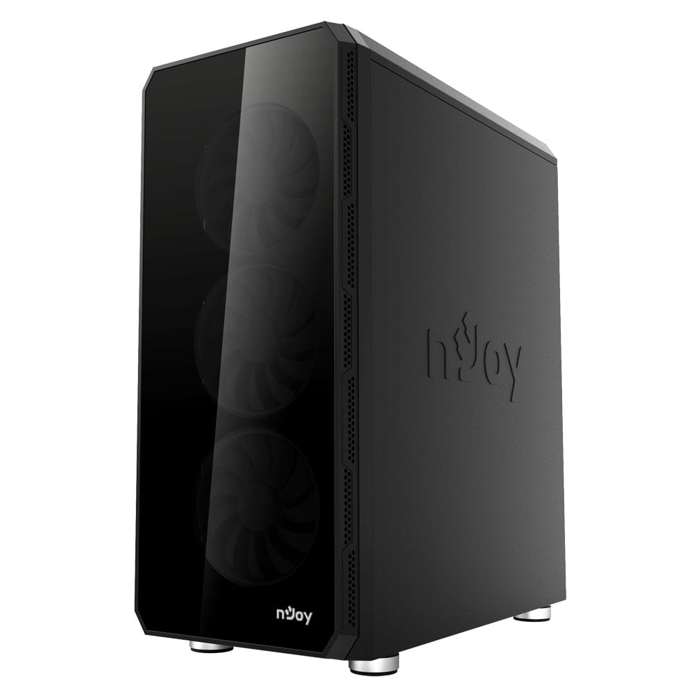 Carcasa PC NJOY Acrux ARGB, USB 3.0, fara sursa, negru