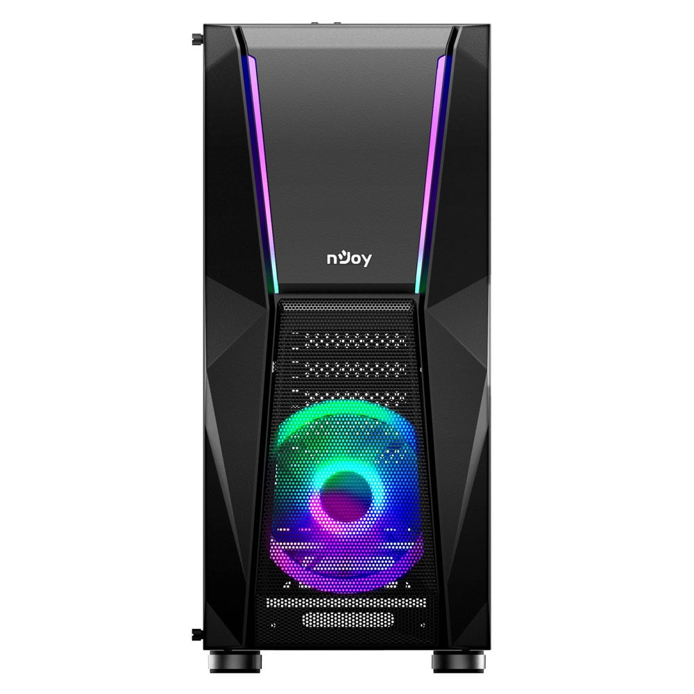 Carcasa PC NJOY Fort ARGB, USB 3.0, fara sursa, negru