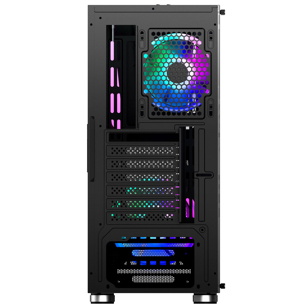 Carcasa PC NJOY Fort ARGB, USB 3.0, fara sursa, negru