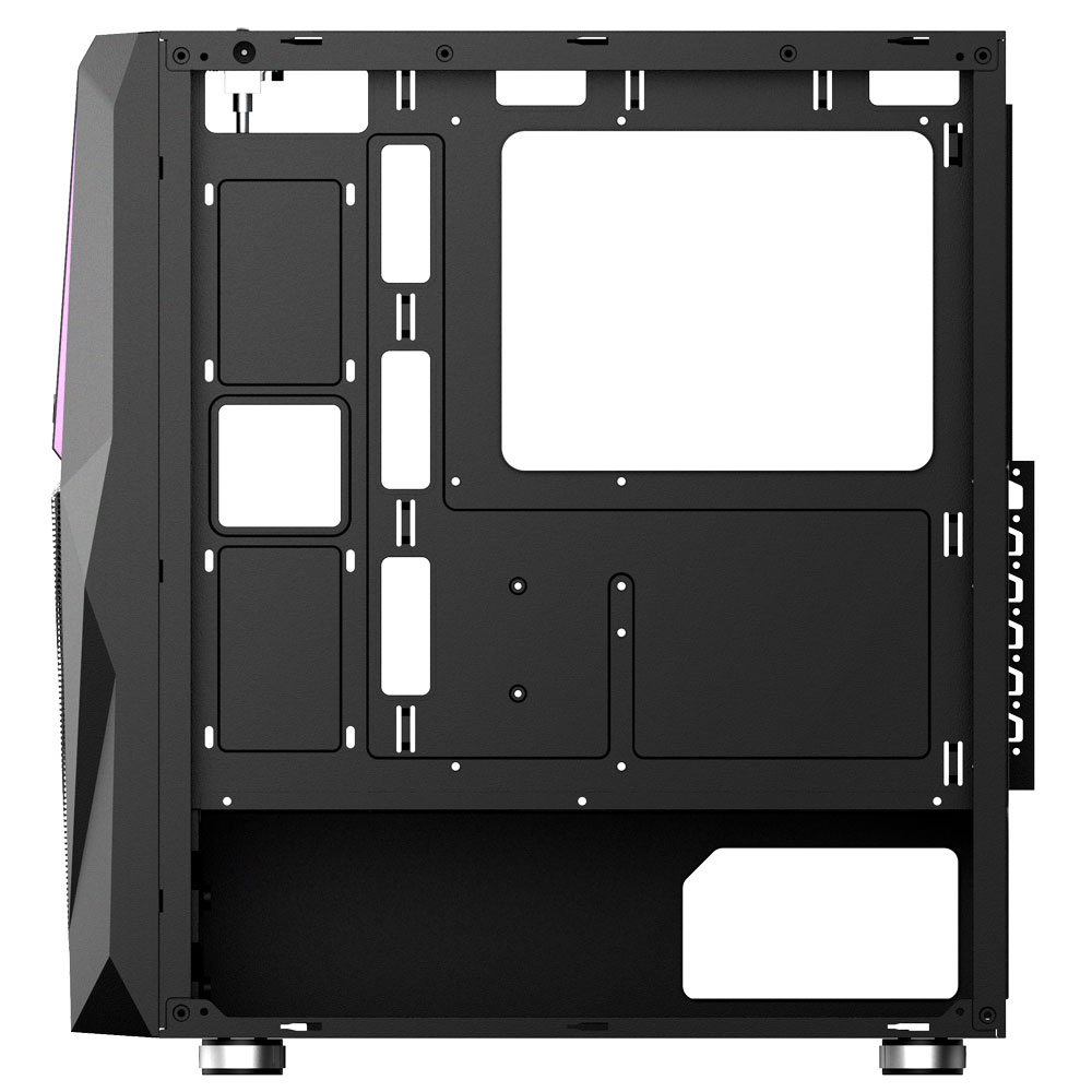 Carcasa PC NJOY Fort ARGB, USB 3.0, fara sursa, negru