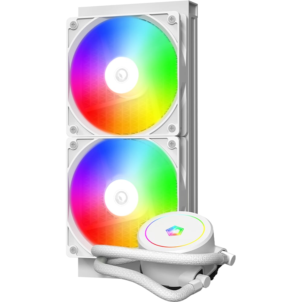 Cooler procesor cu racire lichida ID-COOLING FX240 ARGB White, 2x120mm, FX240-ARGB-WH