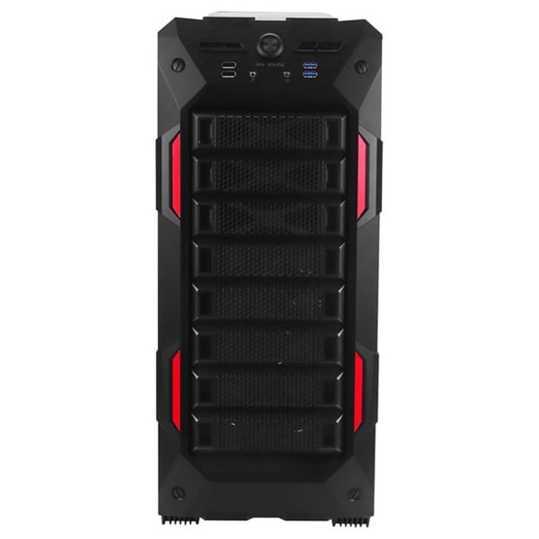 Carcasa PC IN WIN GRone, USB 3.0, fara sursa, negru-rosu