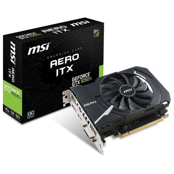 Placa video NVIDIA MSI GeForce GTX 1050 Ti AERO ITX OC, 4GB GDDR5, 128bit, GTX 1050 TI AERO ITX 4G OC