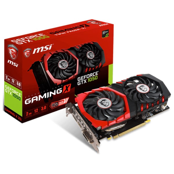 Placa video MSI NVIDIA GeForce GTX 1050 Gaming X, 2GB GDDR5, 128bit, GTX 1050 GAMING X 2G