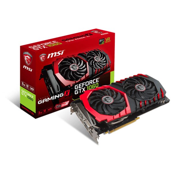 Placa video MSI NVIDIA GeForce GTX 1060 GAMING X 3G, 3GB GDDR5, 192bit, GTX 1060 GAMING X 3G