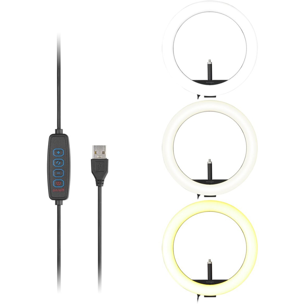 Lampa circulara Ring Light KENSINGTON L1000, USB, 930lm, negru