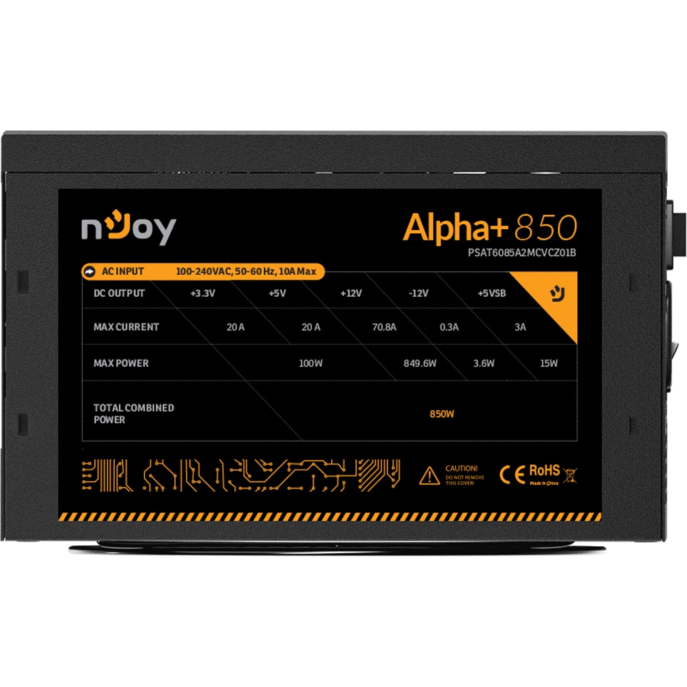 Sursa NJOY Alpha+ 850, 850W, 120mm, 80 PLUS Gold, Full Modular