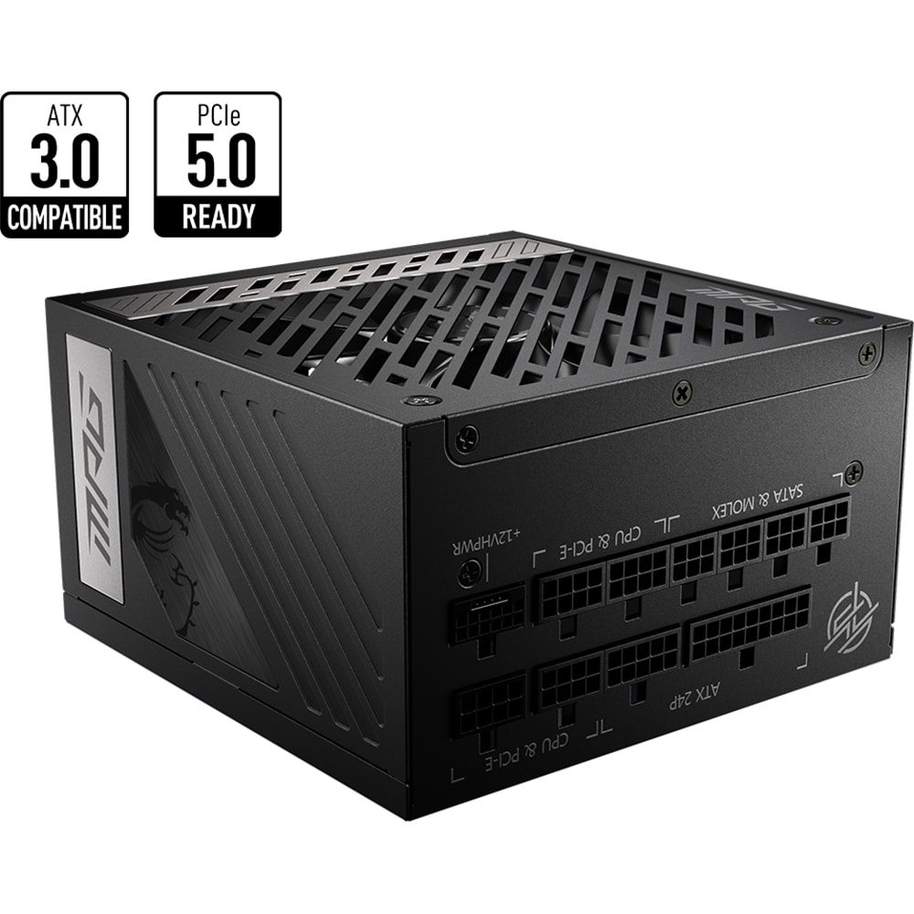 Sursa PC MSI MPG A1000G PCIE5, 1000W, 135mm, 80 Plus Gold, Full Modular