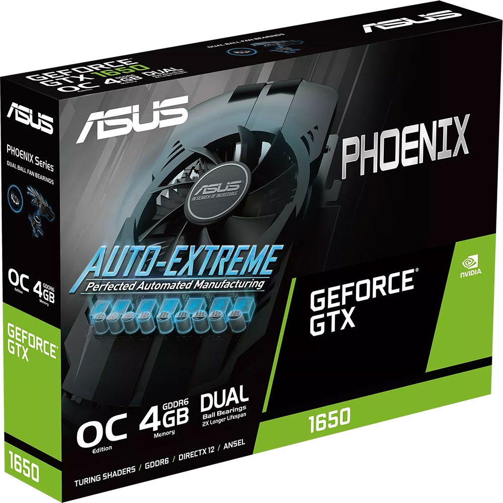 Placa video ASUS Phoenix GeForce GTX 1650 OC Edition V2, 4GB GDDR5, 128bit, PH-GTX1650-O4GD6-P-V2