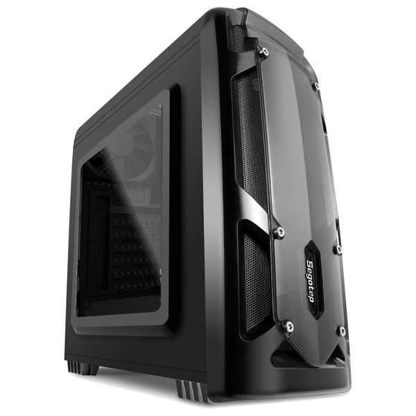 Carcasa PC SEGOTEP Polar Light negru, 2 x USB 2.0, 1 x USB 3.0, mATX, POLARLGH-BK