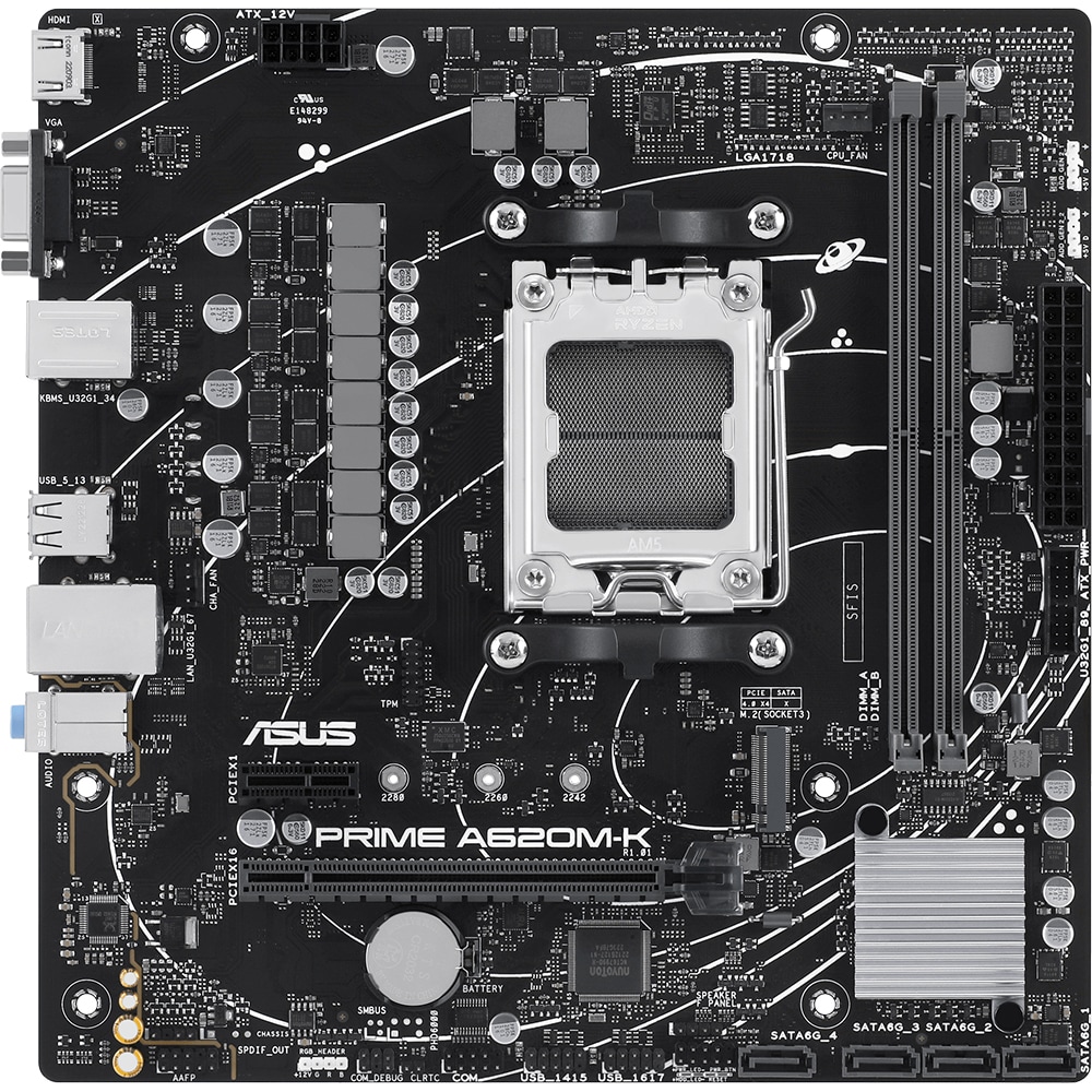 Placa de baza ASUS PRIME A620M-K, Socket AM5, mATX