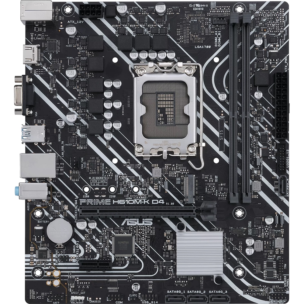 Placa de baza ASUS TUF PRIME H610M-K D4, Socket 1700, mATX