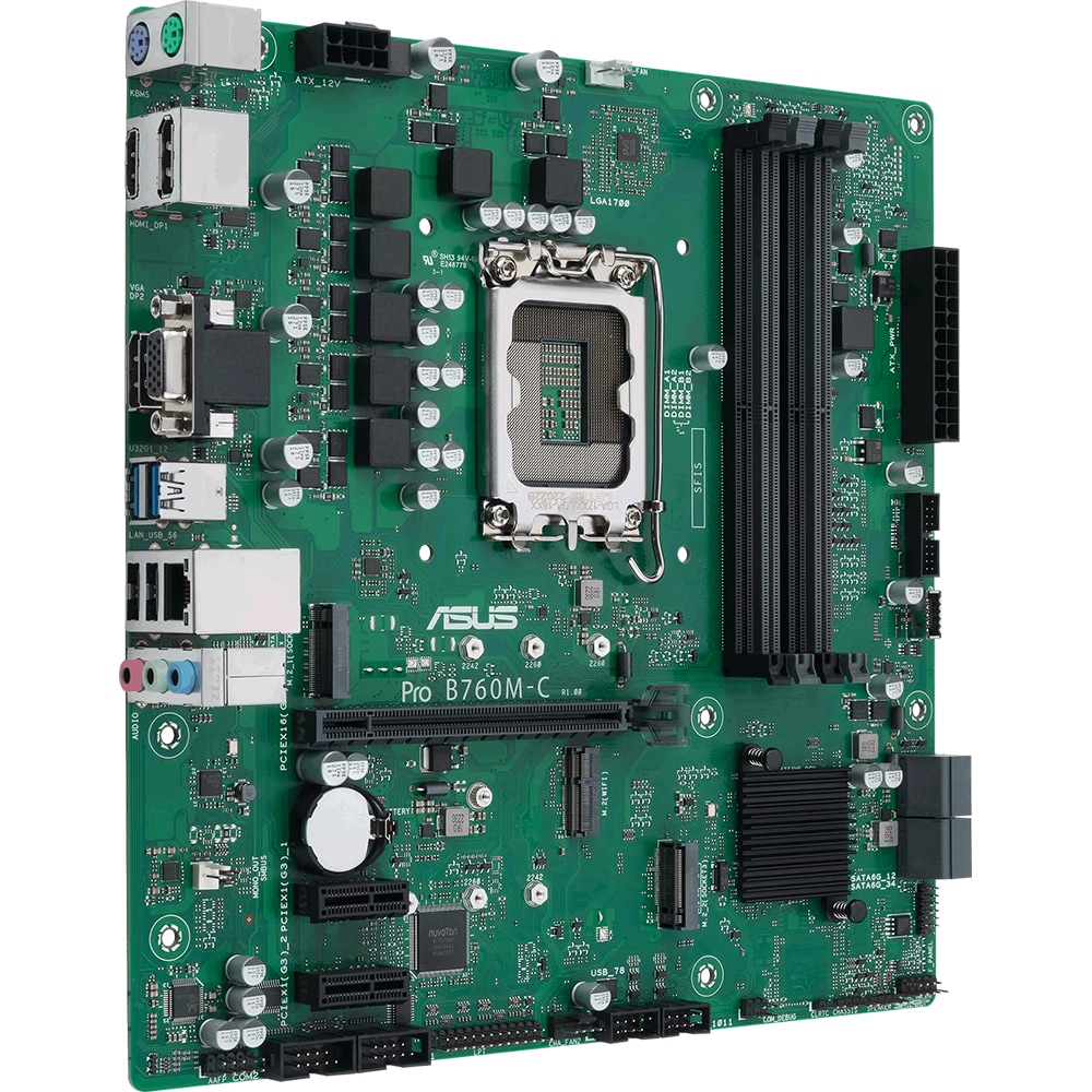 Placa de baza ASUS ASUS PRO B760M-C-CSM, Socket 1700, mATX