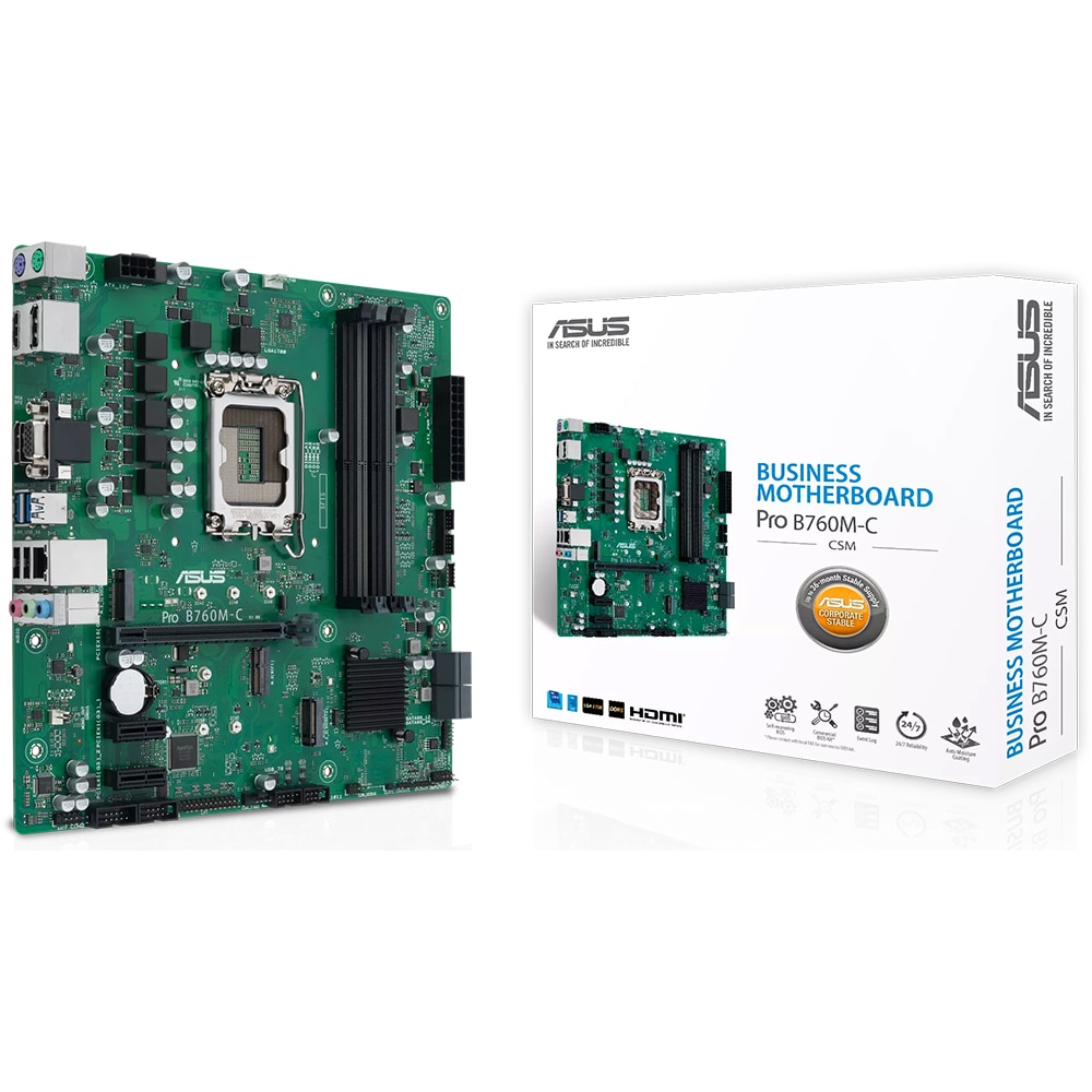Placa de baza ASUS ASUS PRO B760M-C-CSM, Socket 1700, mATX