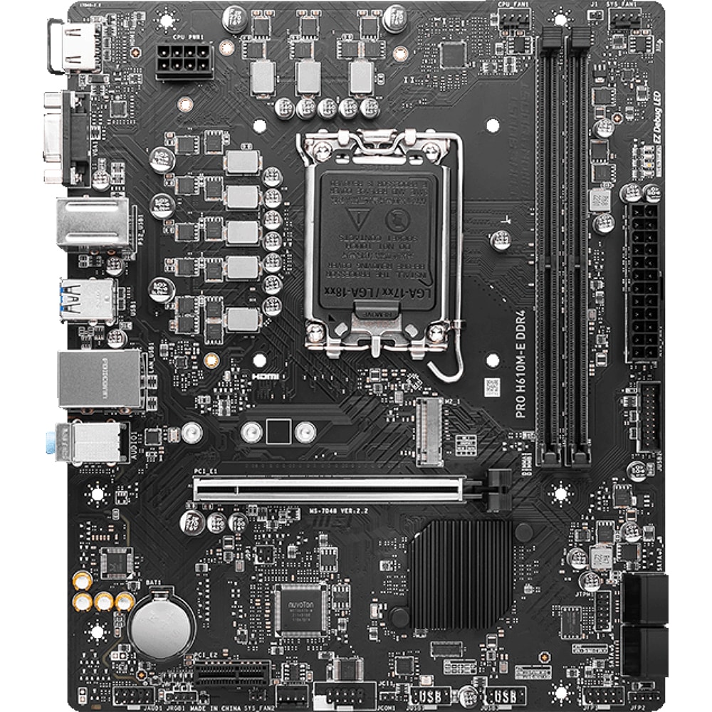 Placa de baza MSI PRO H610M-E DDR4, Socket 1700, mATX
