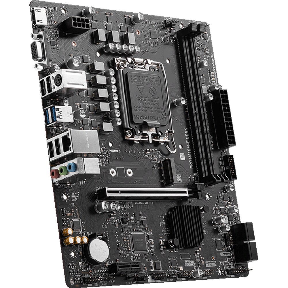 Placa de baza MSI PRO H610M-E DDR4, Socket 1700, mATX