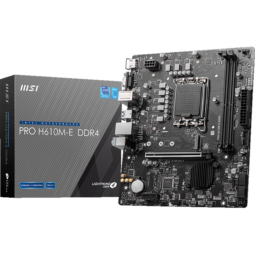 Placa de baza MSI PRO H610M-E DDR4, Socket 1700, mATX