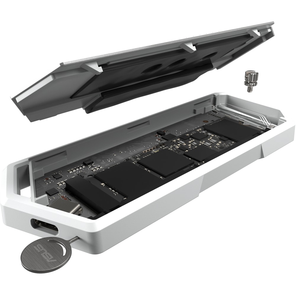 Rack extern ASUS ROG Strix Arion, SSD, USB 3.2., Moonlight White