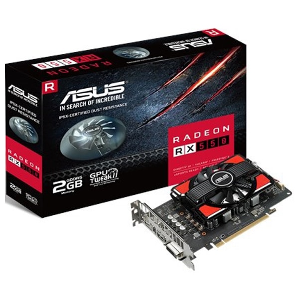 Placa video ASUS AMD Radeon RX 550, 2GB GDDR5, 128bit, RX550-2G