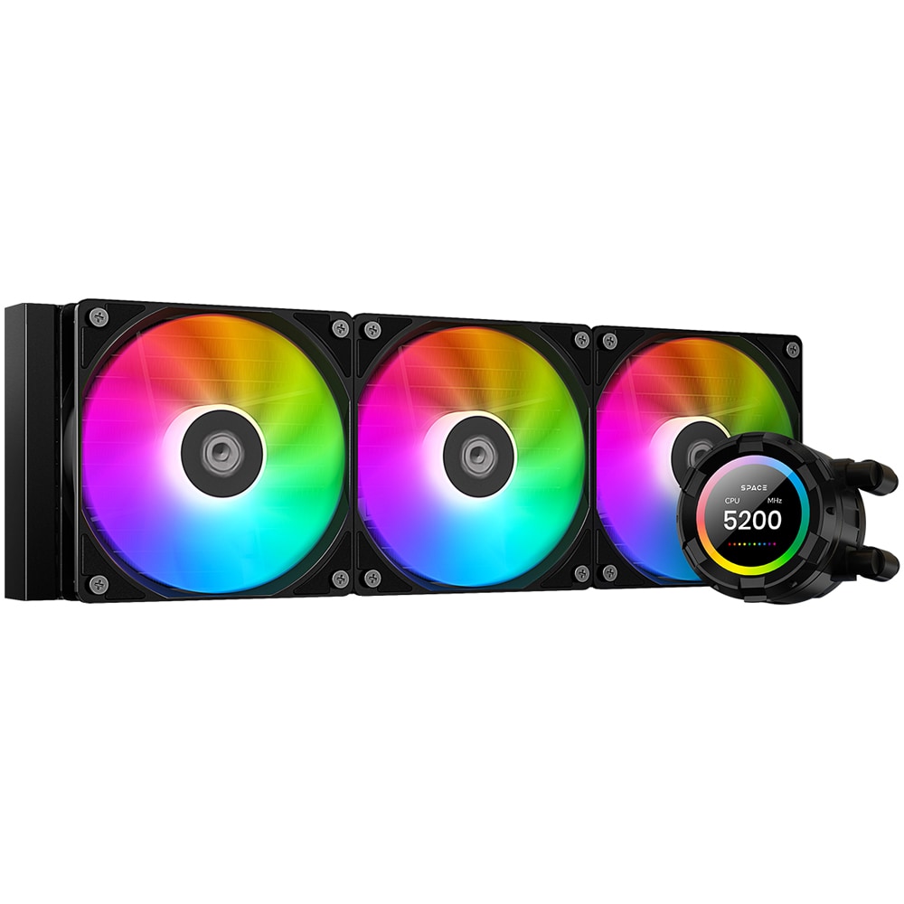 Cooler procesor cu racire lichida ID-COOLING SL360 XE ARGB, 3x120mm, Display