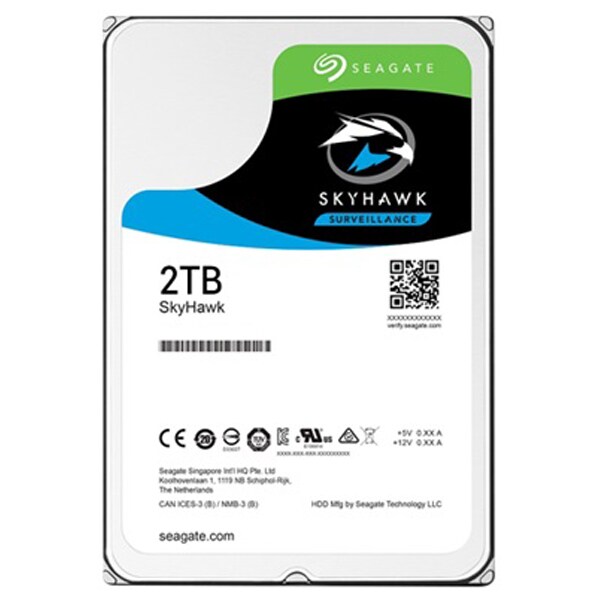 Hard Disk SEAGATE SkyHawk Surveillance, 2TB, 5900 RPM, SATA3, 64MB, ST2000VX008