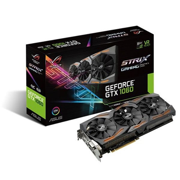 Placa video ASUS NVIDIA GeForce GTX 1060 Strix Gaming OC, 6GB