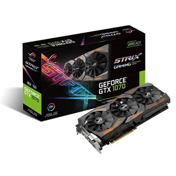Placa video ASUS  NVIDIA GeForce GTX 1070 STRIX, 8GB GDDR5, 256bit, STRIX-GTX1070-8G-GAMING