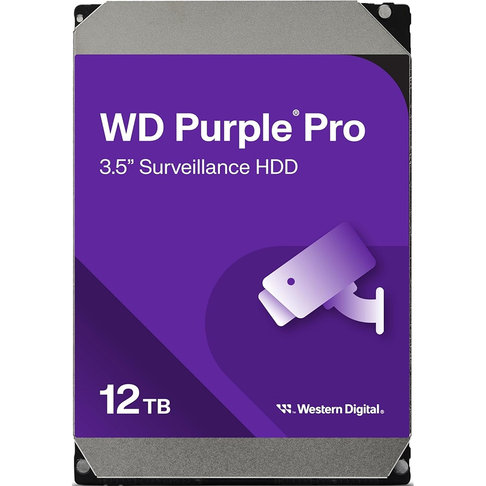 Hard Disk WD Purple Pro Surveillance, 12TB, 7200 RPM, SATA3, 512MB, WD122PURP