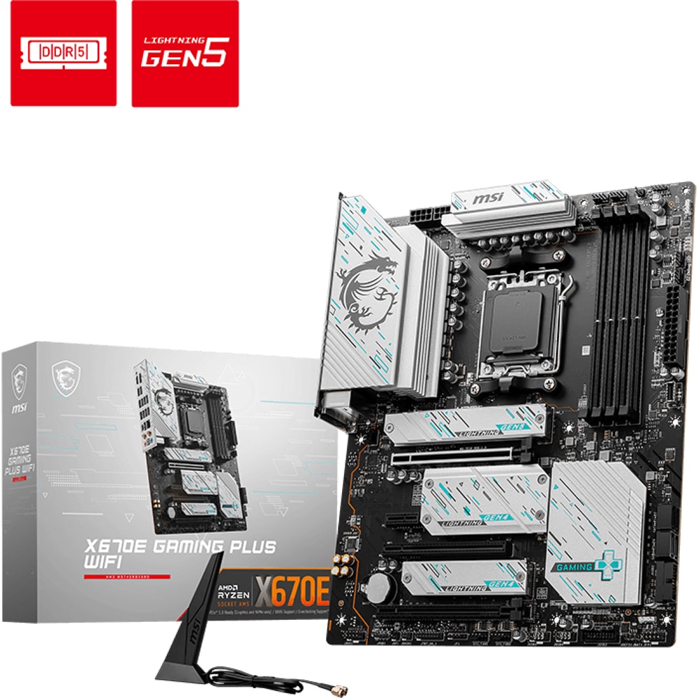 Placa de baza MSI X670E GAMING PLUS WIFI, Socket AM5, ATX