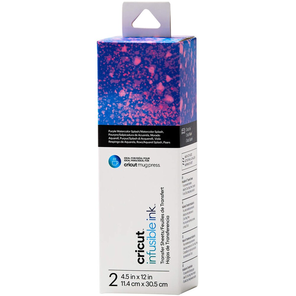 Hartie transfer CRICUT Infusible Ink Transfer Sheets, 2 buc, Purple Watersplash