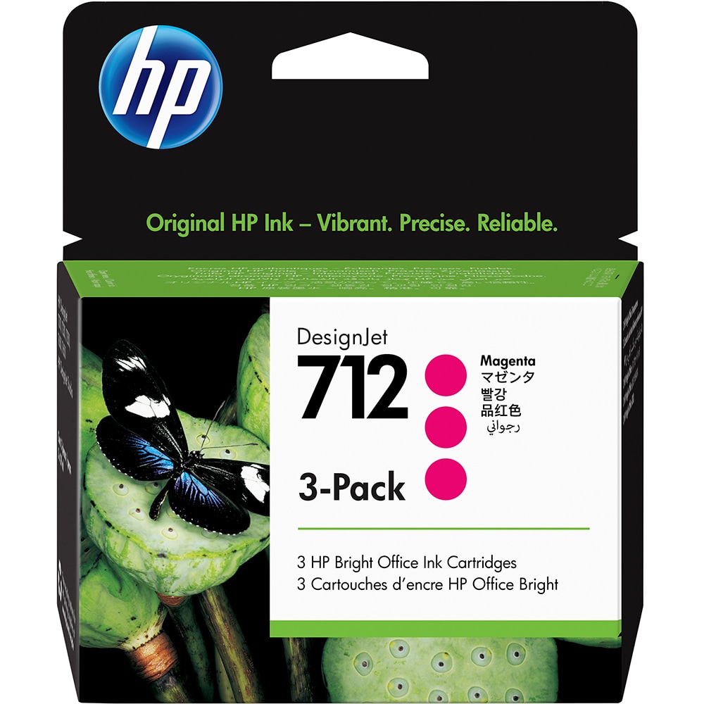 Cartus original HP 712 (3ED78A), set 3 buc, magenta