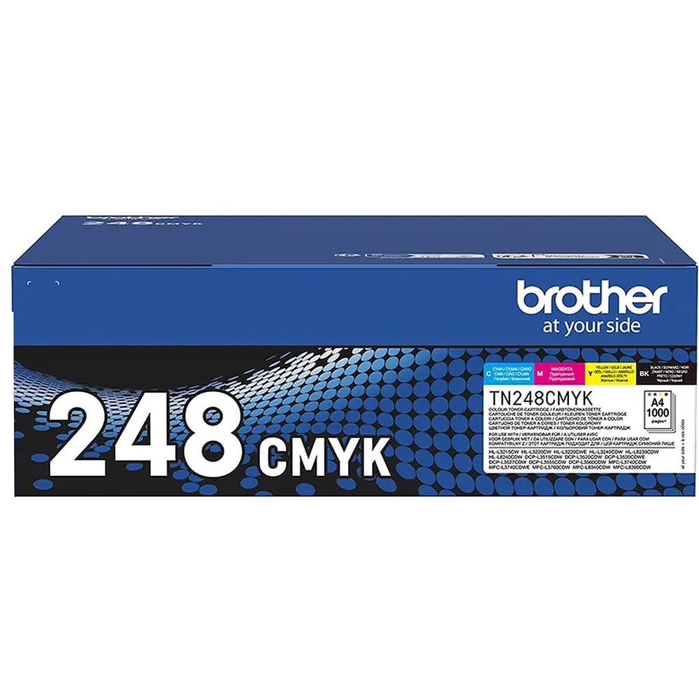 Set 4 Toner originale BROTHER TN-248VAL, Negru/Cyan/Magenta/Galben
