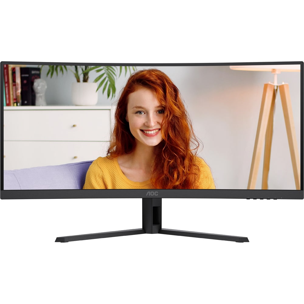Monitor LED VA Curbat AOC CU34B3E, 34", UWQHD, 120Hz, Adaptive Sync, negru