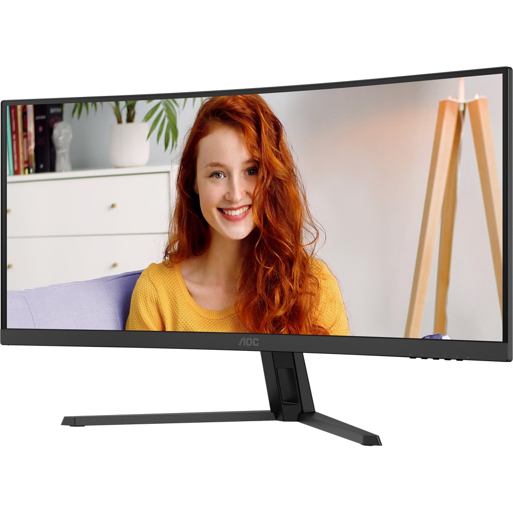 Monitor LED VA Curbat AOC CU34B3E, 34", UWQHD, 120Hz, Adaptive Sync, negru